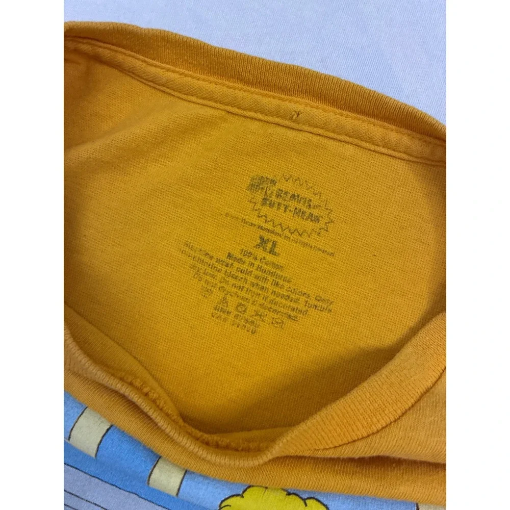 Beavis‎ and Butt-Head Graphic T-Shirt XL Mustard Yellow MTV 90s Cartoon Tee